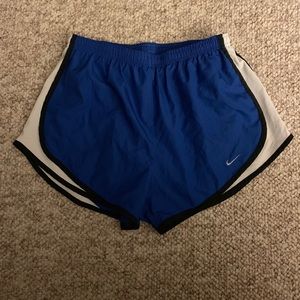 Nike Tempo Shorts Size M Blue Black and White